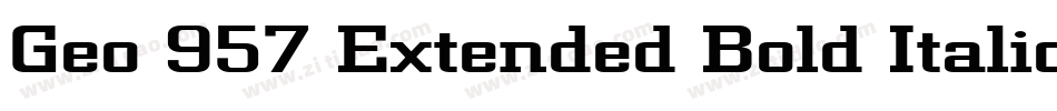 Geo 957 Extended Bold Italic字体转换
